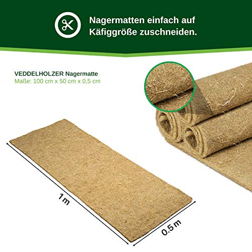 Veddelholzer 3 Hanfmatten für Nager Kaninchen Käfige & Gehege von Meerschweinchen Hamstern Nagerteppich aus Hanf als Zubehör Käfige Höhlen & Schlafplätze für Kleintiere Kaninchenstall Hasenstall