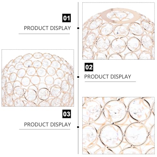 Image of Angoily 6.3 Inch Iron and Rhinestone Lampshade Decorative Ceiling Light Cover for Wall and Floor Lamps