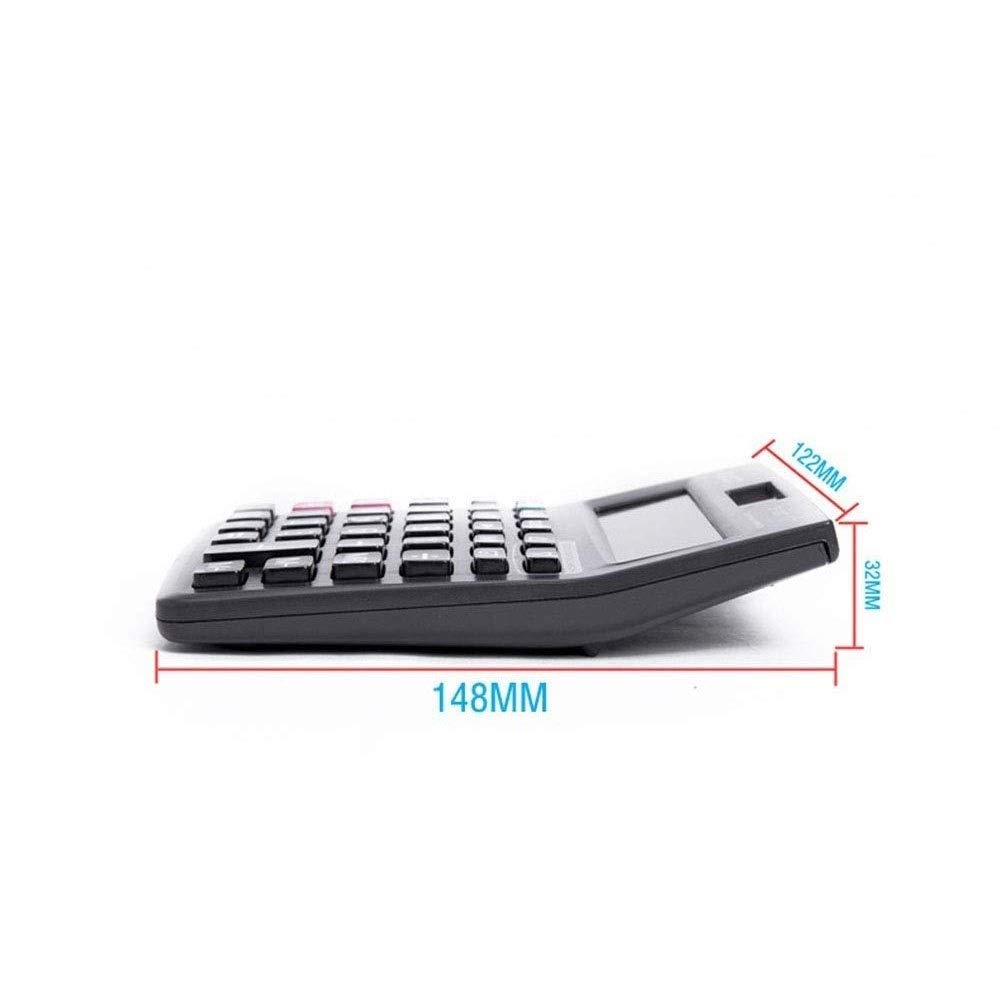 Calcolatrice elettronica da tavolo con display a 12 cifre for batterie solari Display LCD for ufficio nero