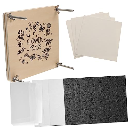 Toyvian 押し花キット 初心者 押し花 乾燥シート付き フラワープレスキット 木製 ドライフラワーアートキット フラワー保存 植物 標本 しおり DIY 手芸 ハンドメイド 自由工作 操作簡単 1 セット