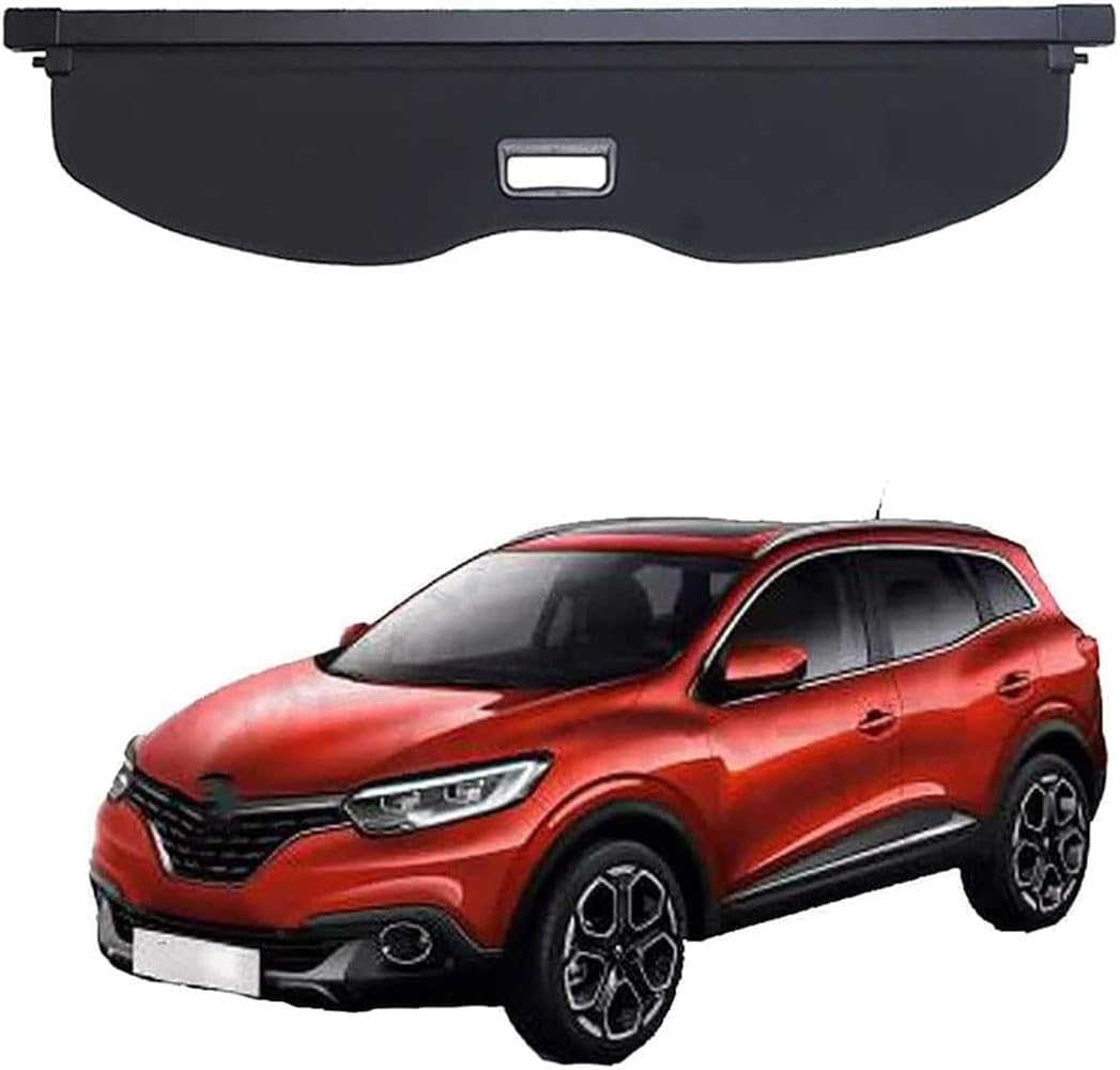 liufangfc Retractable Cargo Cover for Renault Kadjar 2018, Waterproof Boot Privacy Parcel Shelf - Easy No-Drill Install