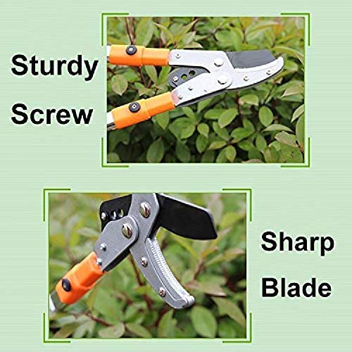 Tijeras de podar telescópicas para árboles de jardín, corte fácil para tijeras de podar de calidad para jardinería, tijeras de podar de trinquete resistentes, extensibles de 66 a 101 cm para toda