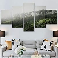 SIGNWIN 5 Panel Canvas Wall Art Greenlands for Home Decorations Ready to Hang - 60