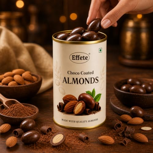 Image of Effete Choco Coated Almonds - 96gm, Chocolaty Dryfruits chocolates packet, Chocolicious Almonds, center filled chocolate, center filled candy, chocolates gift pack, chocolate box