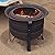 Sunnydaze 23-Inch Cauldron-Style Smokeless Wood-Burning Fire Pit with Cover and Poker - Steel Outdoor Smokeless Fire Pit for The Backyard