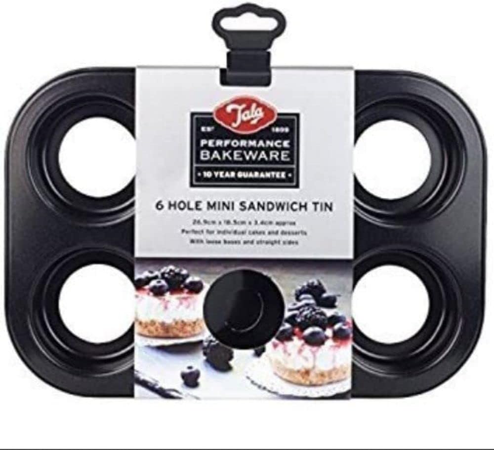 TalaPerformance Eclipse Non-Stick 6 Cup Loose-based Mini Sandwich Pan