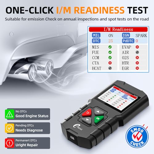 Diagnosis coche con escáner OBD2 YA-201 lector de códigos de error y prueba EVAP smog 3