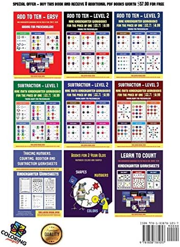Pre K Worksheets (Add to Ten - Level 3): 30 full color ...