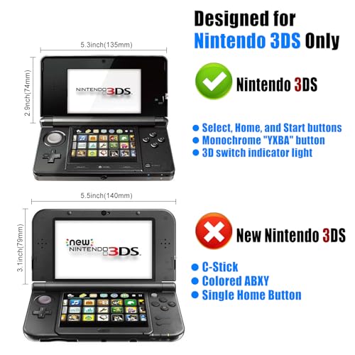 Image of 3DS Case - VSEER Ultra Clear Crystal Transparent Hard Shell Protective Case Cover Skin for Nintendo 3DS