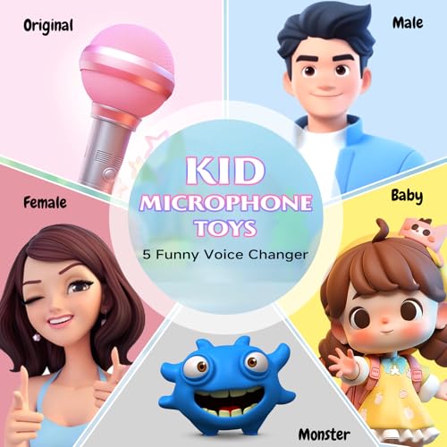 Image of Mini Karaoke Machine with 2 Mics, Wireless Microphones for Kids Adults Toddler with LED Party Lights, Kids Microphone Christmas Birthday Gift for Girls Toys 4, 5, 6, 7, 8, 10 12+ Years Old 【Purple】