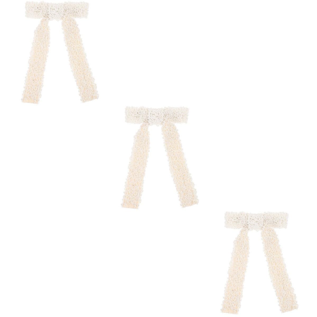 Beavorty 3 Pz Fermaglio per con perline barrette hair clip hair charms hair pin fermaglio per chignon mollette per spessi grandi clip per fiocco Fiocchi per perla