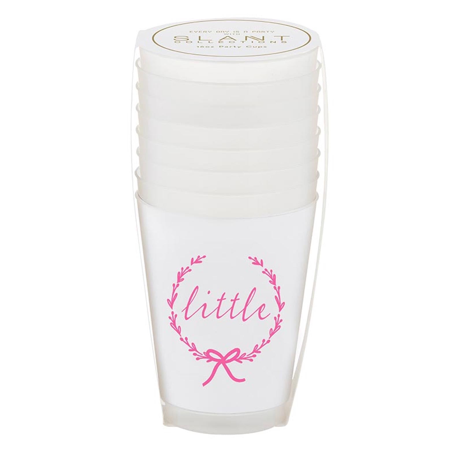 Slant 8-Count Plastic Frost Party Cups, 16-Ounce, Little