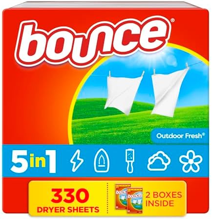 Bounce Dryer Sheets, 330 count, Outdoor Fresh Scent, Fabric Softe...