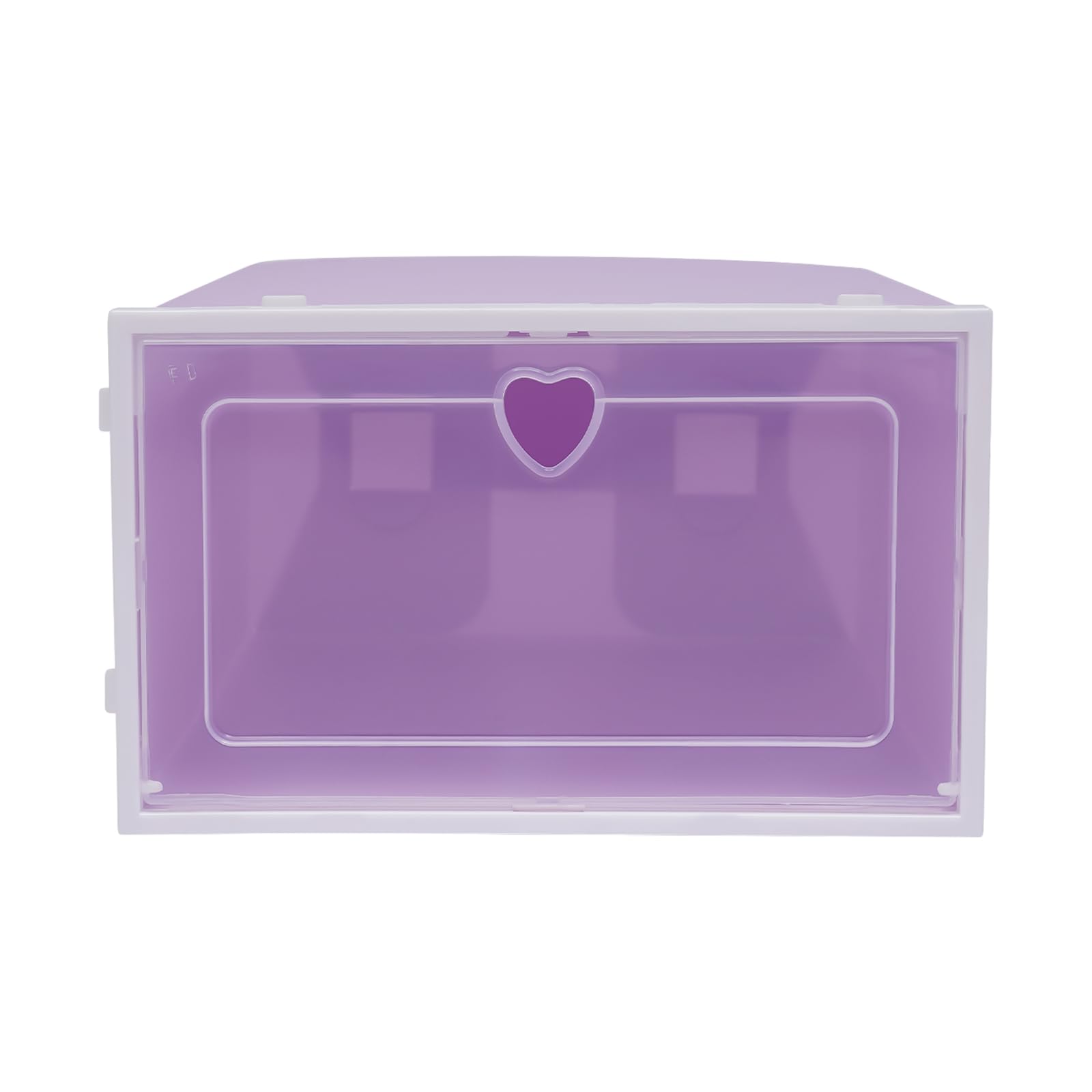 20 scatole per scarpe, impilabili, pieghevoli, in plastica, trasparente, con coperchio, per uomo/donna, 23 x 33 x 14 cm (rosso porpora)