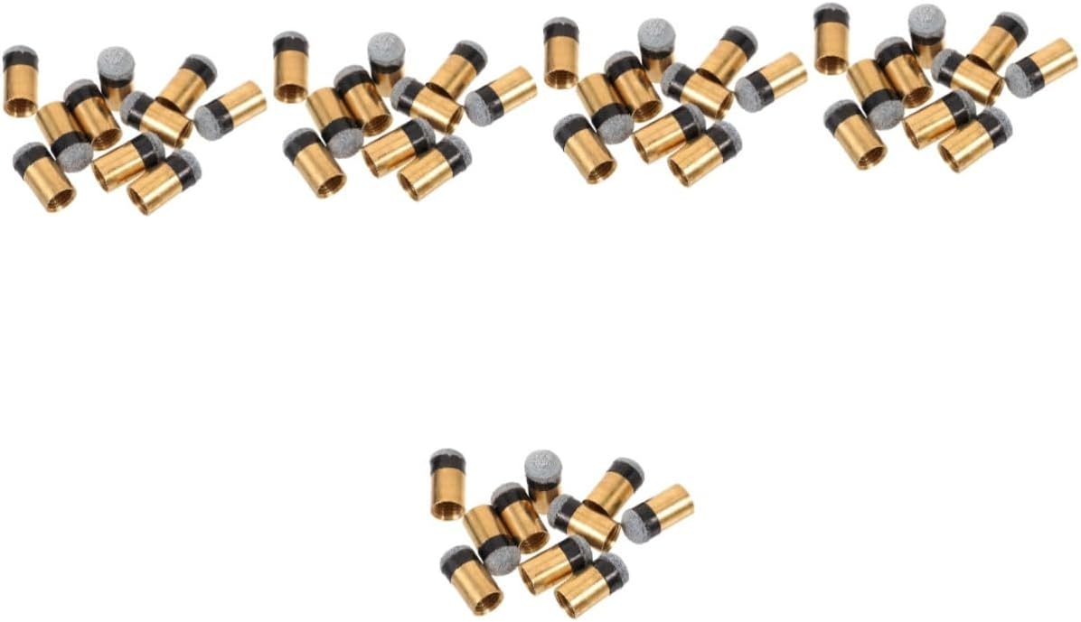 Kisangel Screw Tip Pool Cue Billiard Screw on Tips Imitation Leather