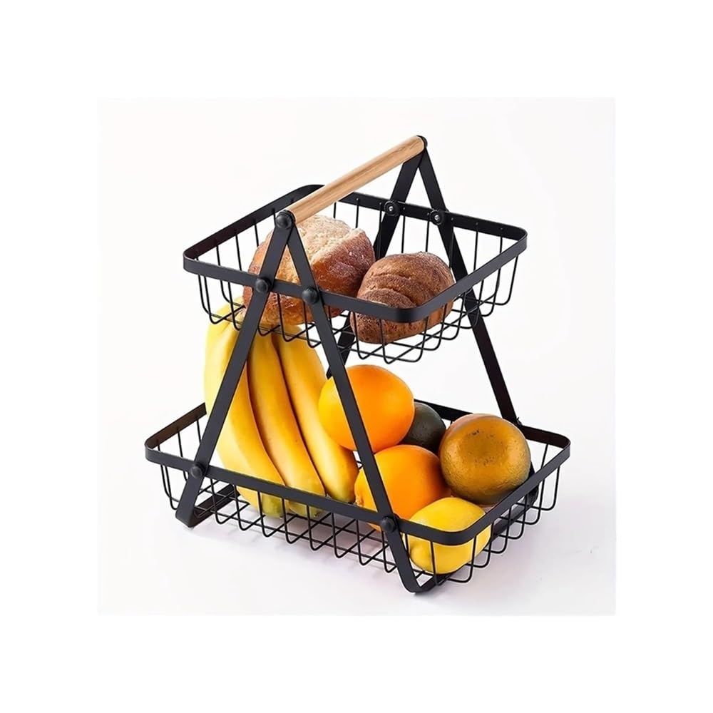 Zhaoj24-05 Fruit Racks Portable Fruit Basket Kitchen Storage Rack Multi-functional Vegetable Organizer(Small)