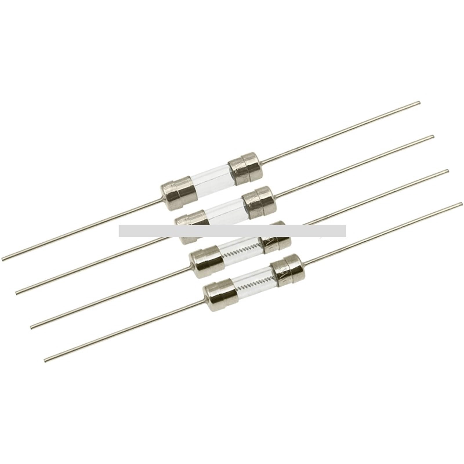 Fusibili a tubo in vetro 5 x 20 mm a fusione rapida/a fusione lenta con fili conduttivi 0,5 A - 10 A 12 A 15 A 20 A 30 A 250 V, 10 pezzi (1A, Slow-Blow T)