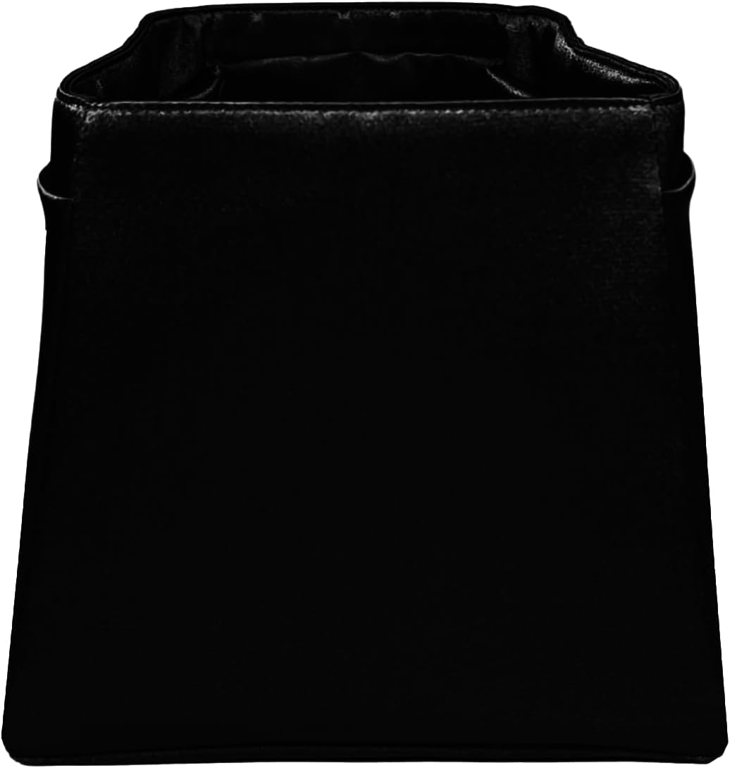 Purse Organizer Insert for Birkin 25, Premium Satin Handbag Organizer, thin, Lightweight, soft, smooth, silky texture, flexible, (Black PB25)