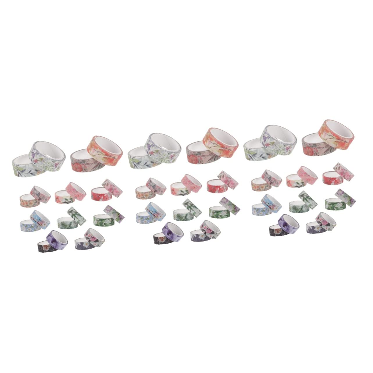 SHINEOFI 60rotoli Washi Tape Decorativi Per Scrapbooking e Fai Te Nastro Creativo Per Artigianato Facile Da Strappare e Riutilizzabile Per Diari e Biglietti Di Auguri