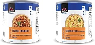 Mountain House Classic Spaghetti with Meat Sauce | Freeze Dried Survival & Emergency Food | #10 Can and Mountain House Scrambled Eggs with Bacon | Freeze Dried Survival & Emergency Food | #10 Can | Gluten-Free