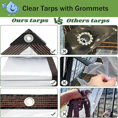 Lonas impermeables transparentes de vinilo de alta densidad para cenadores y porches 5