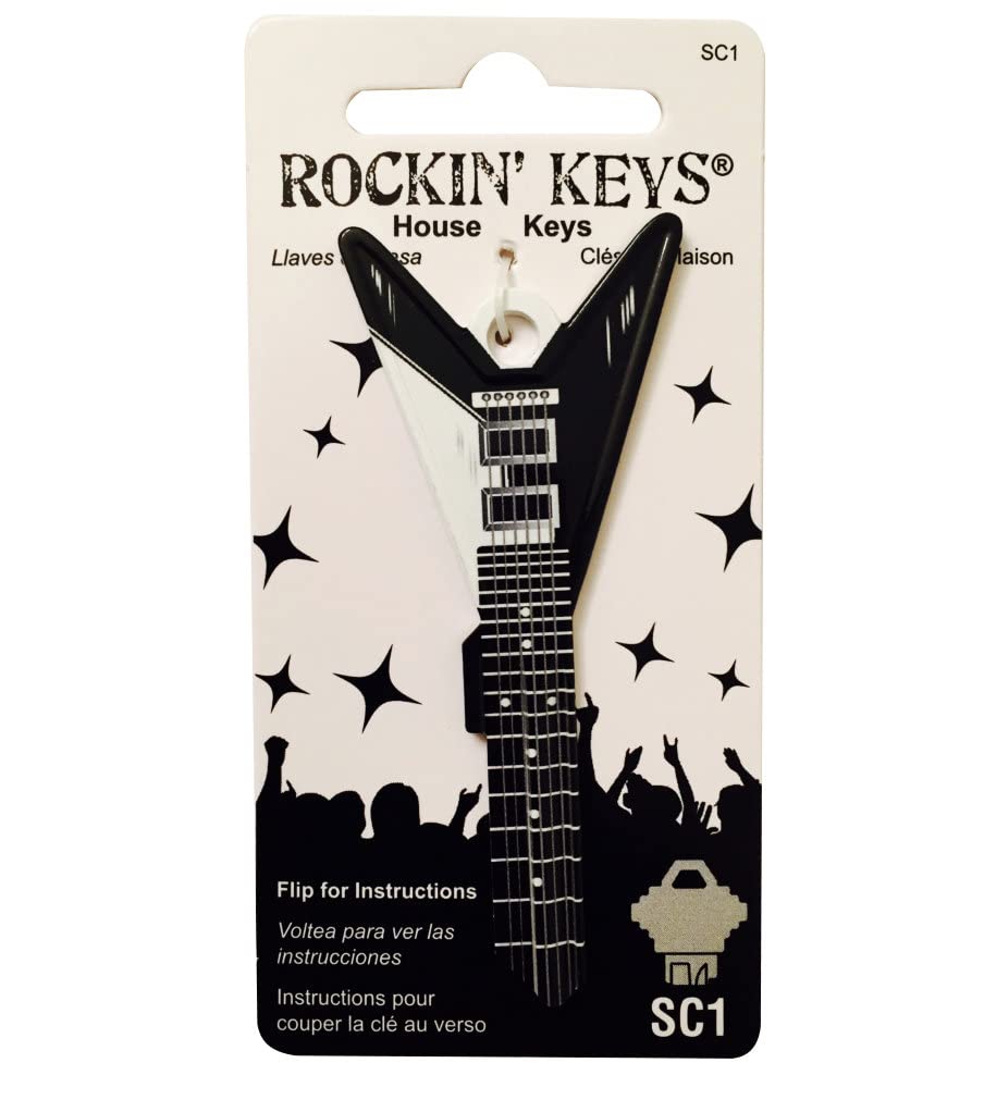 Amazon.com: Rockin' Keys Black V Guitar Shaped House Key SC1