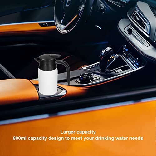 Hervidor eléctrico portátil 800 ml color marfil para auto miniatura 2