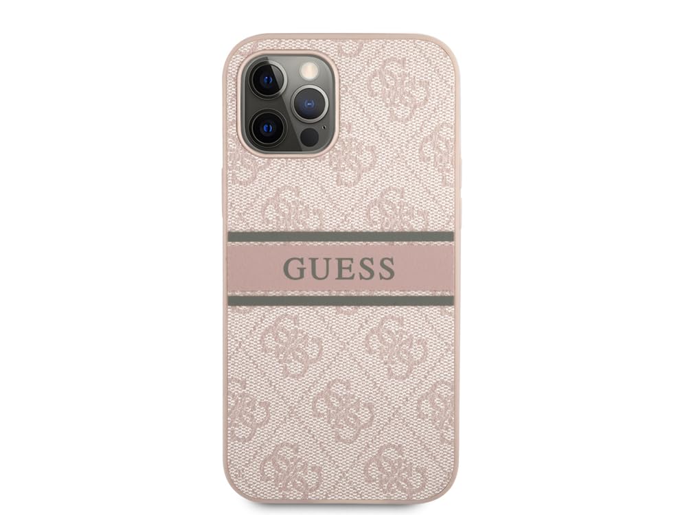 Guess Custodia per iPhone 12 Pro Max 6,7" GUHCP12L4GDPI Rosa 4G Stripe