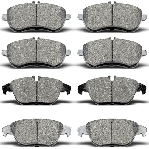 evkingauto D1340 D1341 8pcs Front Rear Ceramic Brake Pads Sets Fit For 2012-2015 For Mercedes-Benz C250,2008-2012 For Mercedes-Benz C300