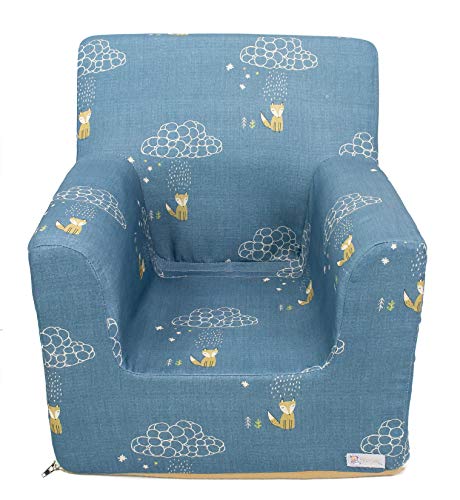 Sillón Montessori para bebés - Asiento Infantil de Espuma - Lavable y Desenfundable - Fox - Nenel Cover