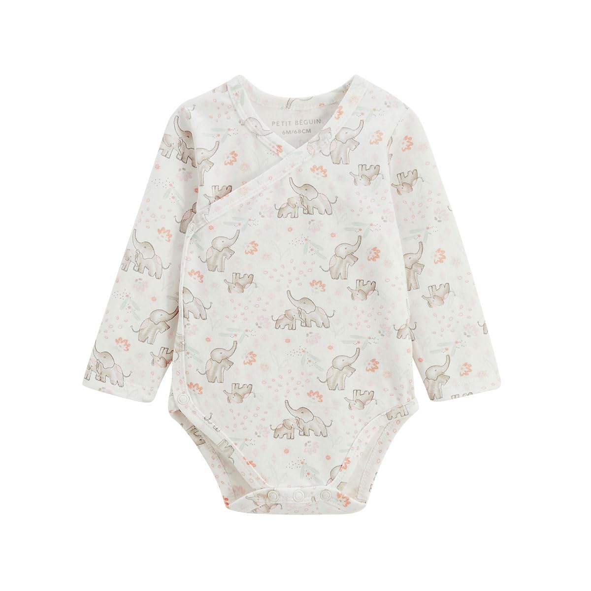 Petit Béguin - Lot de 2 Bodies bébé Manches Longues Ouverture croisée Badian