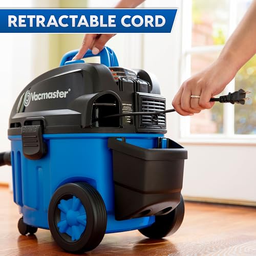Vacmaster 4 Gallon, 5 Peak HP with 2-Stage Industrial Motor Wet/Dry Floor Vacuum, VF408, Blue by Vacmaster - Image 4