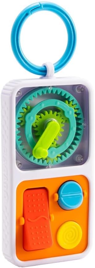 Fat Brains PlayTab On the Go Sensory Activity Board for Toddlers, Portable Educational Toy with Interactive Tabs for Travel and Daily Play