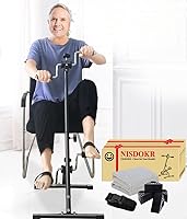 NISDOKR Pedal Exerciser for Seniors - Adjustable Arm Leg Knee Peddler Bike, Portable Home Fitness Equipment with Gift Box