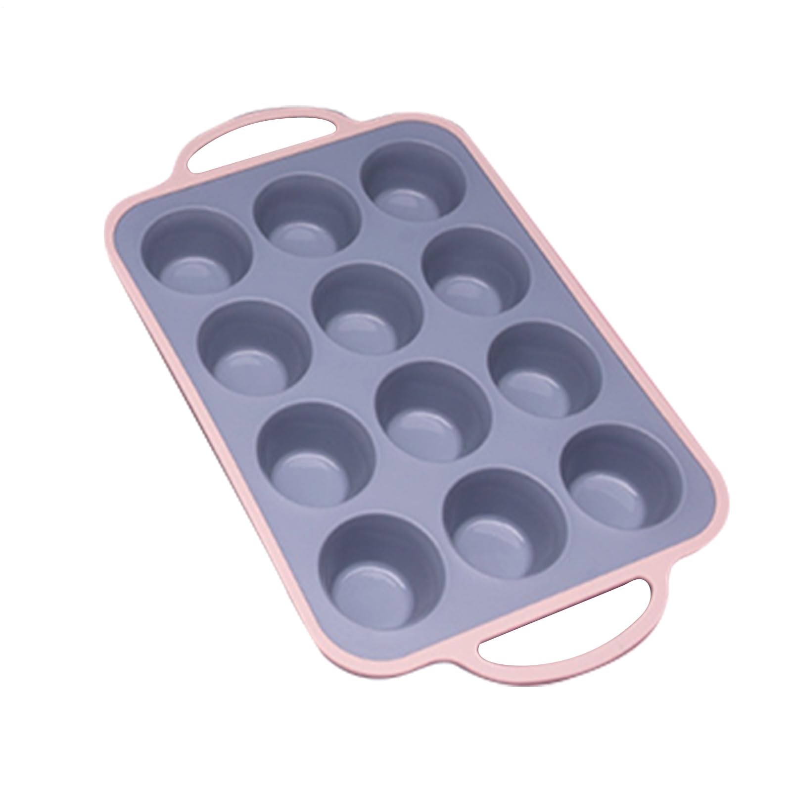 Molde para magdalenas de silicona de 12 tazas reutilizable para muffins, tartas y pan