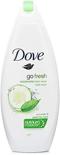 Dove Go Fresh Cool Moisture Fresh Touch Body Wash, Cucumber and Green Tea, 16.9 Oz / 500 Ml (Pack of 4) International Version