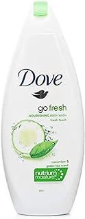 غسول الجسم جو فريش المنعش لترطيب ونضارة البشرة برائحة الخيار والشاي الاخضر 16.9 اونصة/ 500 مل عبوة من 4 قطع الاصدار العالمي دوف