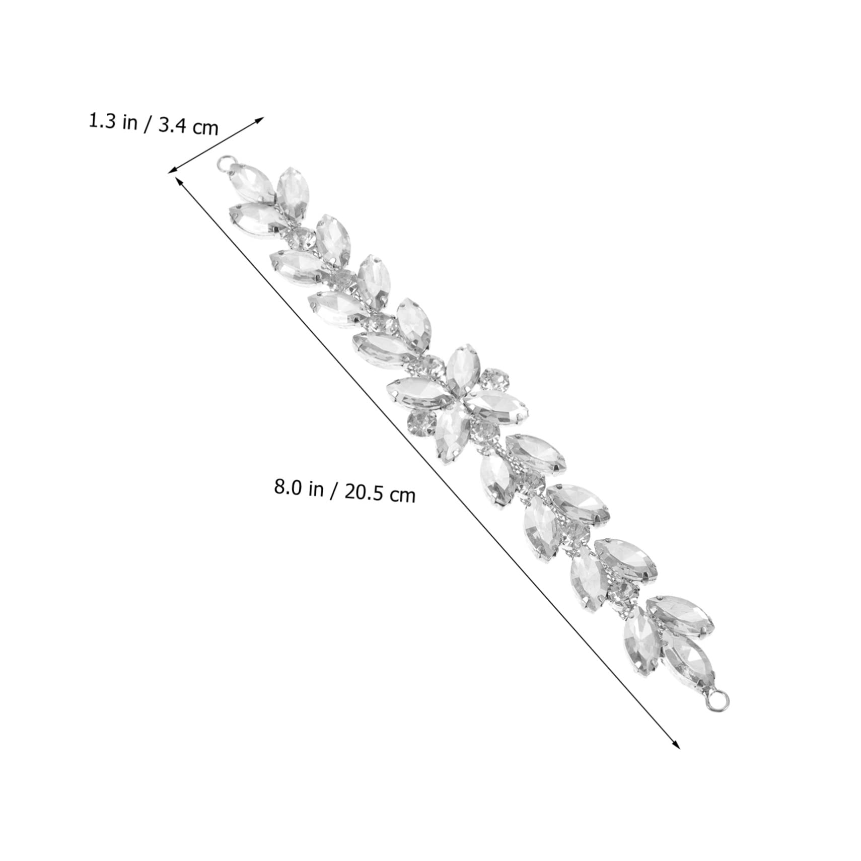 4 Pz catena di fiori di strass ciondolo con strass per scarpe decorazioni con toppe di fai da te scrunchies vestiti da sposa accessorio per scarpe applicazioni di vestiti