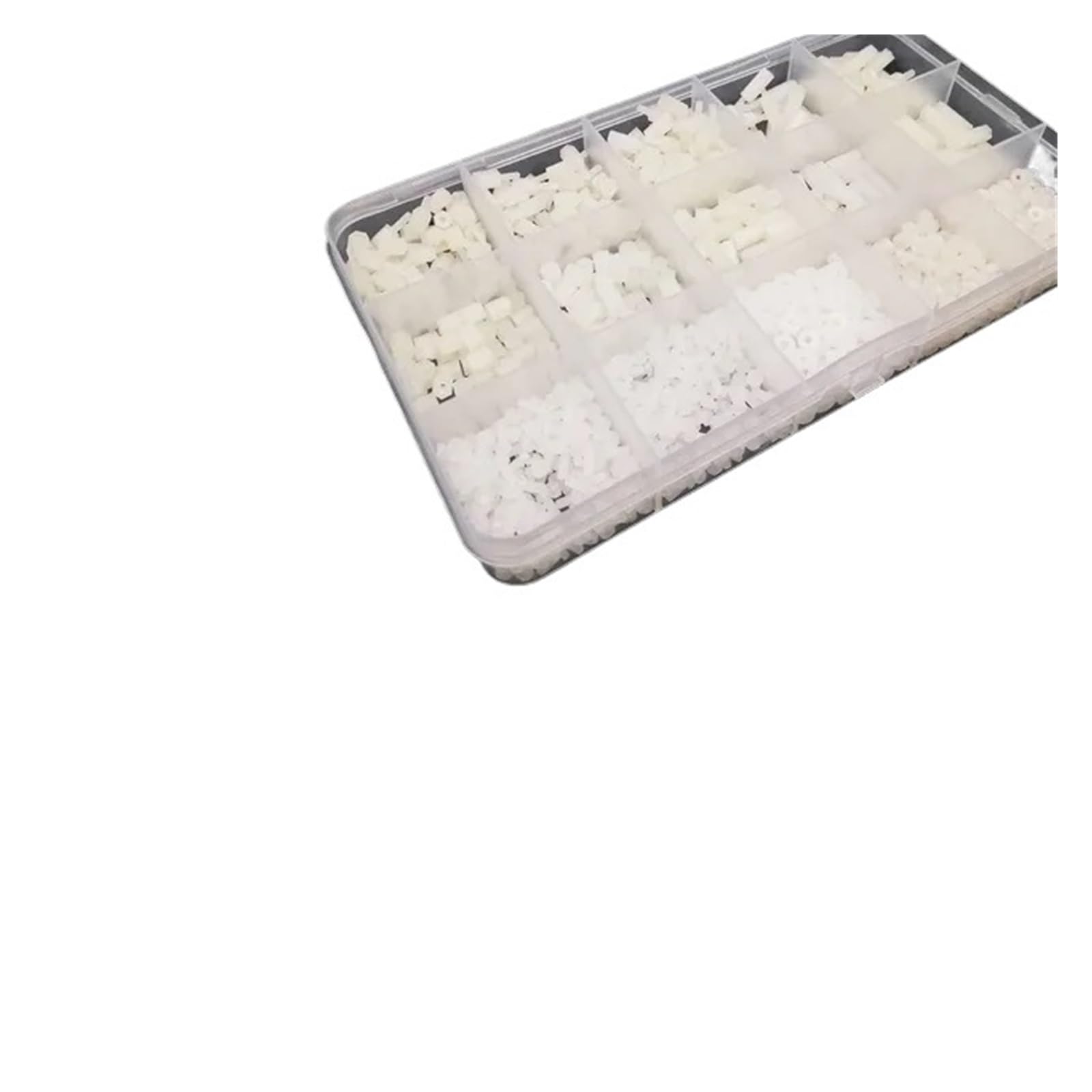 445/650/850/1300 Stück M2 M2.5 M3 M4 PCB Motherboard Weiß Kunststoff Nylon Sechskant Sechskant Abstandshalter Säule Abstandshalter Schraube Mutter Unterlegscheibe Kit Set(M2*1300pcs)