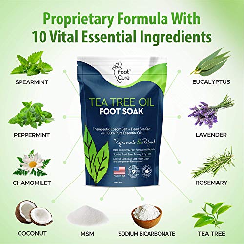 2 in 1 Foot Care Treatment Kit, Made in USA, Includes Callus Remover Gel & Tea Tree Oil Foot Soak, For a Smoother Feet, Get Rid of Bad Odor, Fungi and Athletes Foot