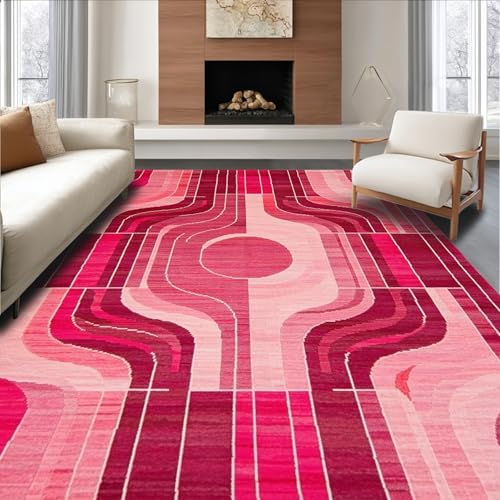 Tapete rectangular rosa 108x72 cm Odika chenilla