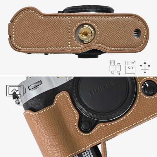 Funda para cámara Fujifilm X-T50 de cuero PU miniatura 6