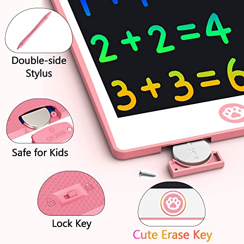 Hockvill Kids Writing Tablet, Toys For 3 4 5 6 7 Year Old Girls Boys, 8.8 Inch Colorful Doodle Board For Toddlers, Reusable Electronic Drawing Pad, Educational & Learning Birthday Gift For Children #TOP2