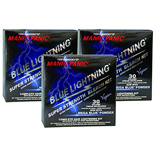 MANIC PANIC 30 Vol Blue Lightning Bleach Kit 3PK