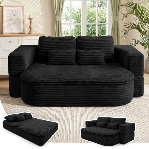 IZLKQC 75 Boneless Couch Bed Fold Up Sleeper Sofa for Adults