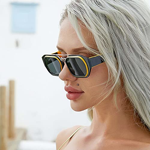 XINXIN Men's Retro Driving Sunglasses Outdoor Vacation Glasses (Color : A, Size : Medium)3