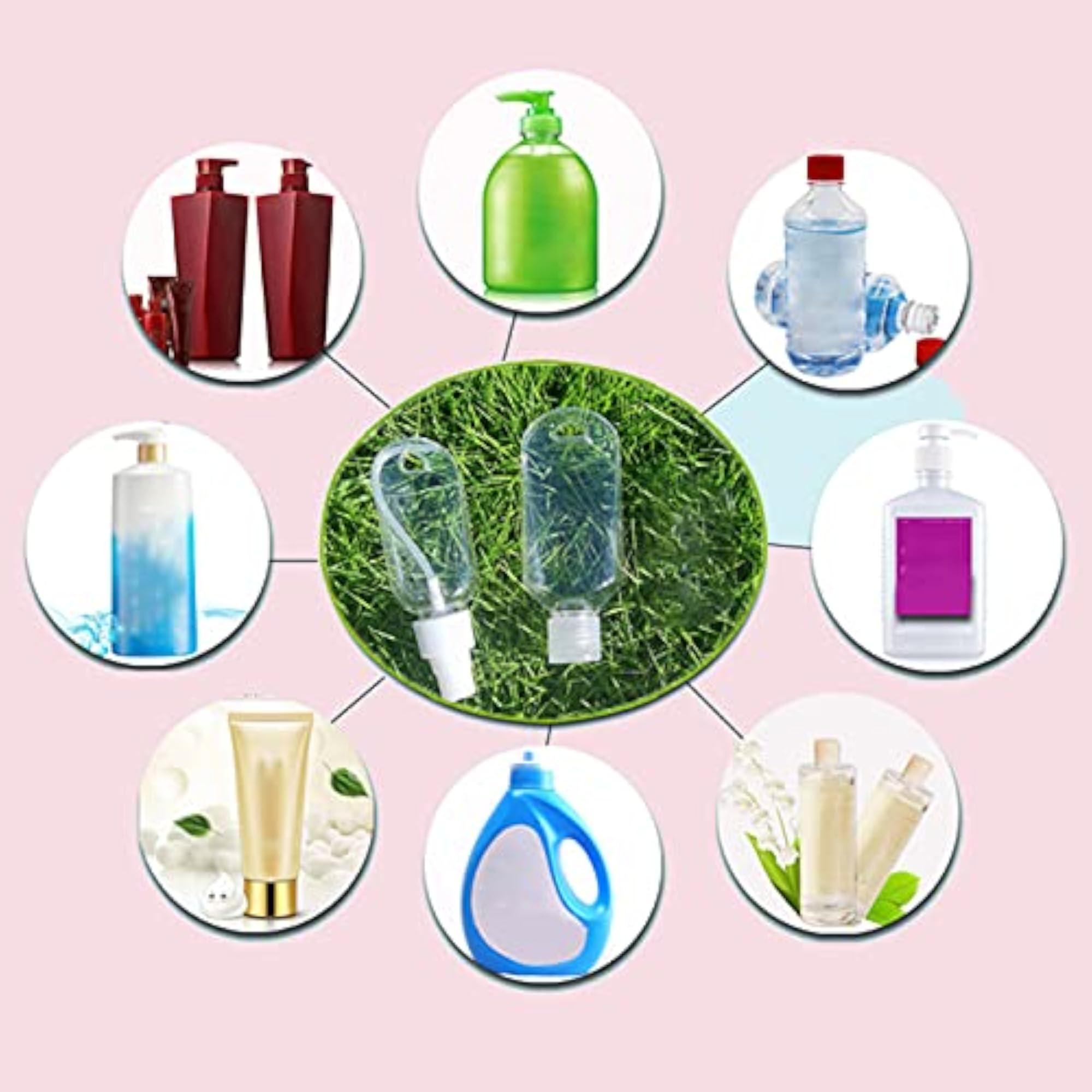 Portable Clear Travel Spray Keychain Bottles