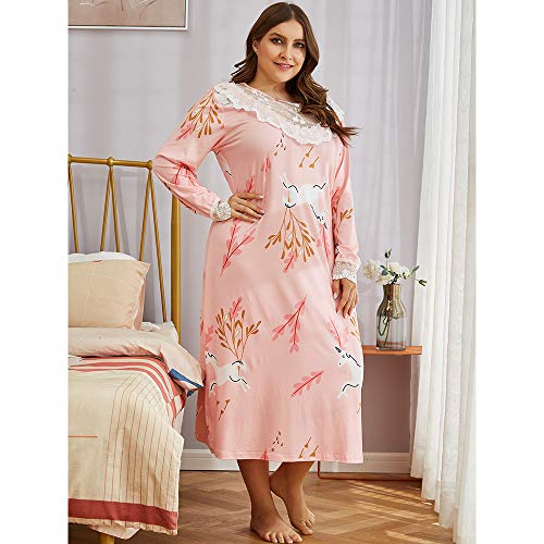 Pyjama Taille Plus pour Femmes Chemise de Nuit Ample en Coton - 3