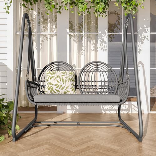 Gartenschaukel, Hollywoodschaukel mit Rückenlehne, Gartenmöbel-Set...