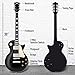 LyxPro 39” SB Series Electric Guitar, LP Style for Beginner, Intermediate & Pro Players Solid Body Guitar, Bonus 2-Pack of Picks, Mahogany Wood, Volume/Tone Controls, 3-Way Pickup - Black
